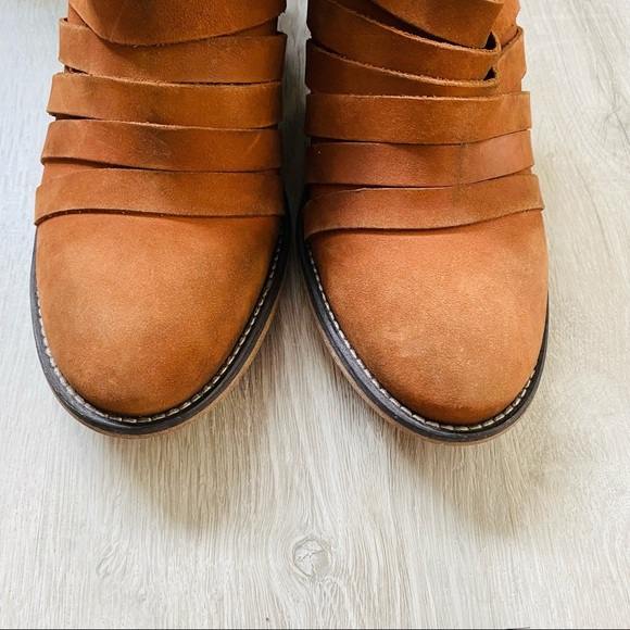 Free People Hybrid Heel Ankle Boots Brown Size 39 - Picture 3 of 13